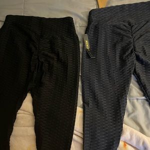 2 pair leggings butt lifting L/XL